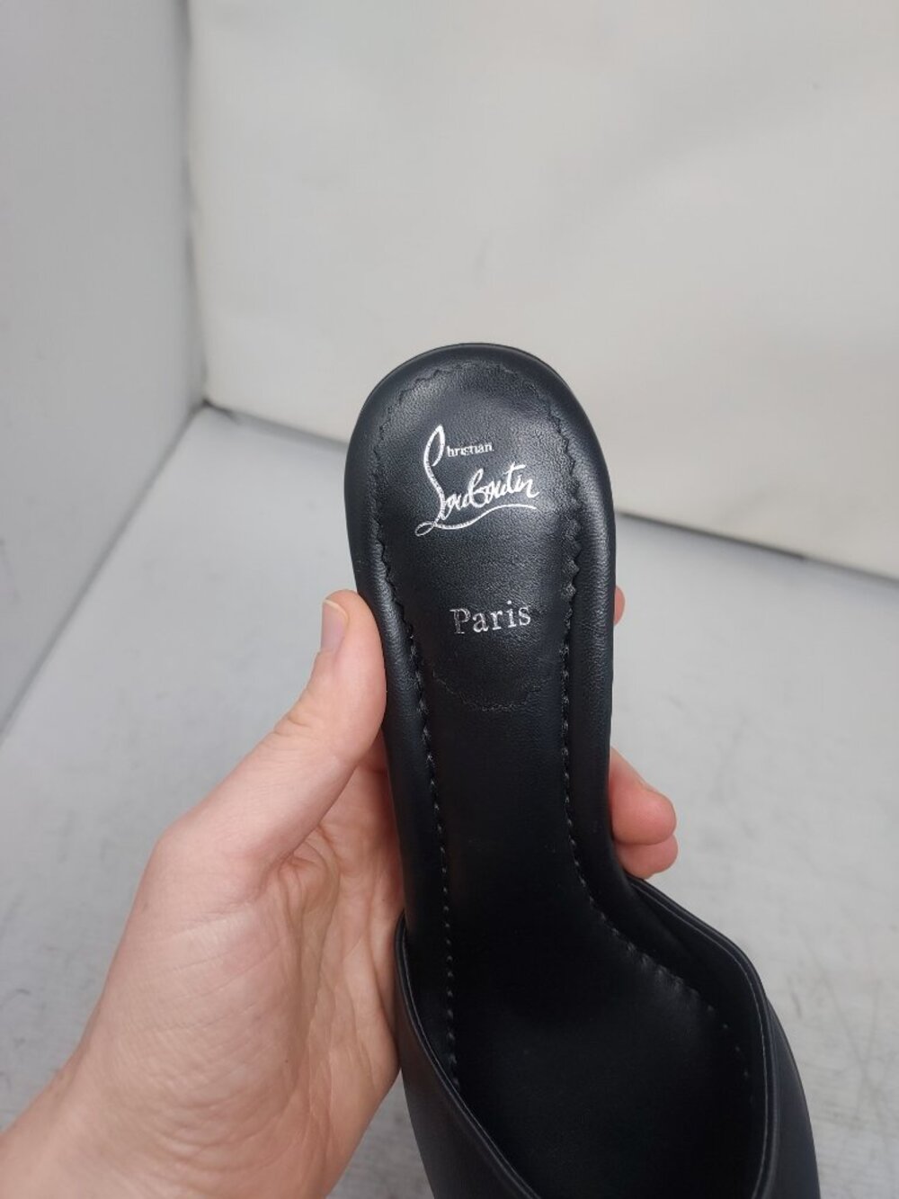 Christian Louboutin Black Jane Leather Heel Sandal - Picture 6 of 13